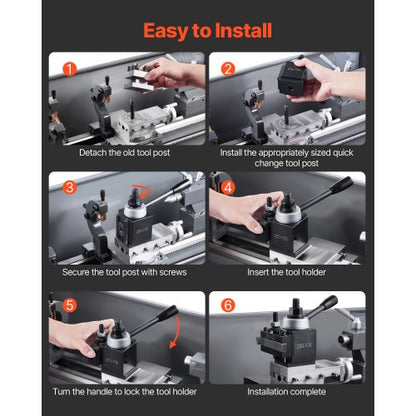 Schnellwechsel-Werkzeugsatz, 6-teilig, Drehbankhalter für 6"-12" Mini-Drehbank