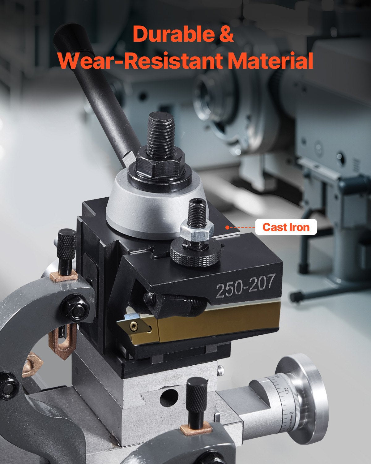 Quick Change Tool Post Set, 8 Pcs, Includes Lathe Tool Holders, Wedge Type Tool Post with Turning Tool Holder Accessories, for Mini Lathe & Metal Lathe 10"-15" Swing, Durable Steel Material
