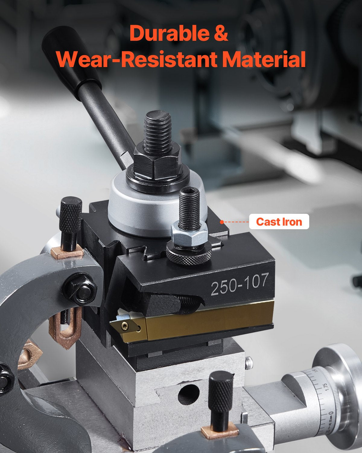 Quick Change Tool Post Set, 8 Pcs, Includes Lathe Tool Holders, Wedge Type Tool Post with Turning Tool Holder Accessories, Fit for Mini Lathe & Metal Lathe 6"-12" Swing, Durable Steel Material