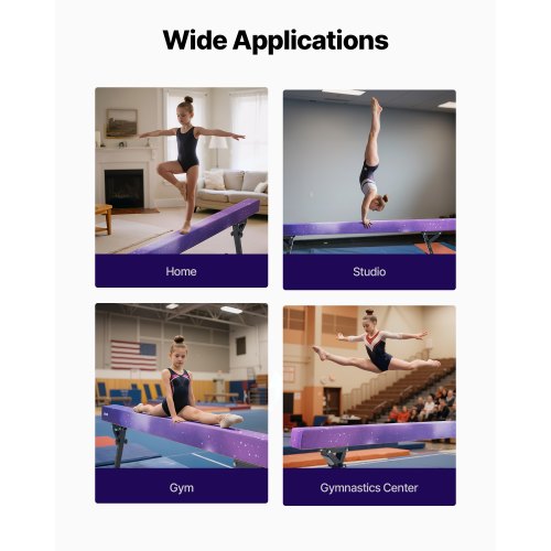 Justerbar Balansbom för Barn, 2,4 m Gymnastikbom, Höga och låga golvbalkar med 5 justerbara höjder för alla gymnastiknivåer, Professionell Gymnastikutrustning för Hem och Gym, Galaxy |  EU