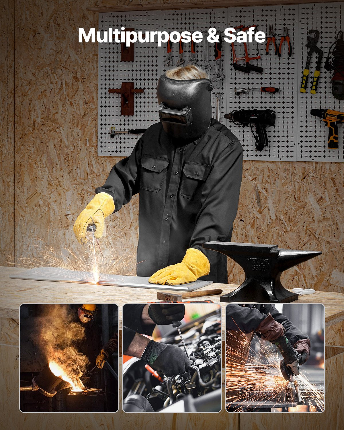 Flame Retardant Welding Jacket XL Size 7oz FR Cotton Welding Protective Jacket