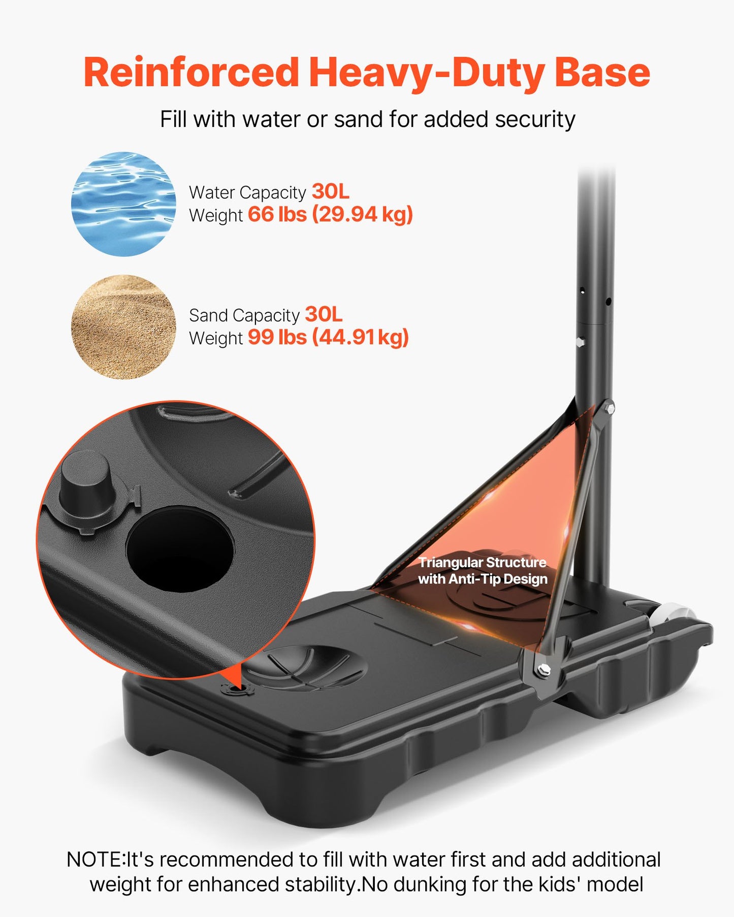 Portable Basketball Stand, 5.2 to 6.9 ft Height Adjustment Basketball Hoop & Goal, Kids Adjustable Basketballs Hoop with Nylon Net & Rolling Wheels, Portable Backboard Set for Patios, Poolside