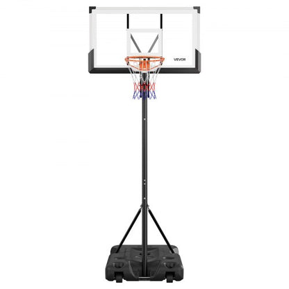 Portable Basketball Stand, 10 ft Height Adjustment Basketball Hoop & Goal, Portable Basketballs Hoop with 54 inch PC Backboard & Wheels for Kids, Teens, Adults in Driveways, Pools, Schools