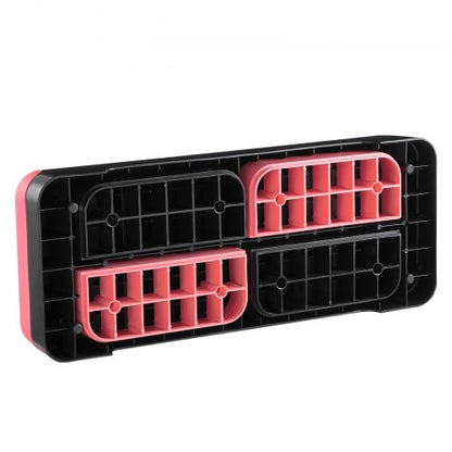 Aerobic Exercise Step Platform Justerbar Workout Stepmaskin 4 Riser Röd