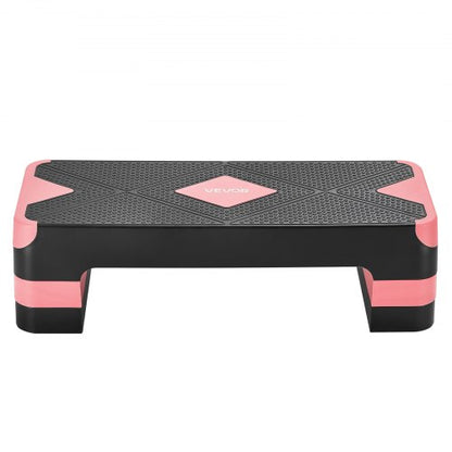 Aerobic Exercise Step Platform Justerbar Workout Stepmaskin 4 Riser Röd
