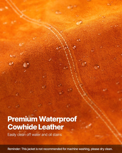 Flameproof welding jacket Heavy Duty leather welding jacket XL Size.