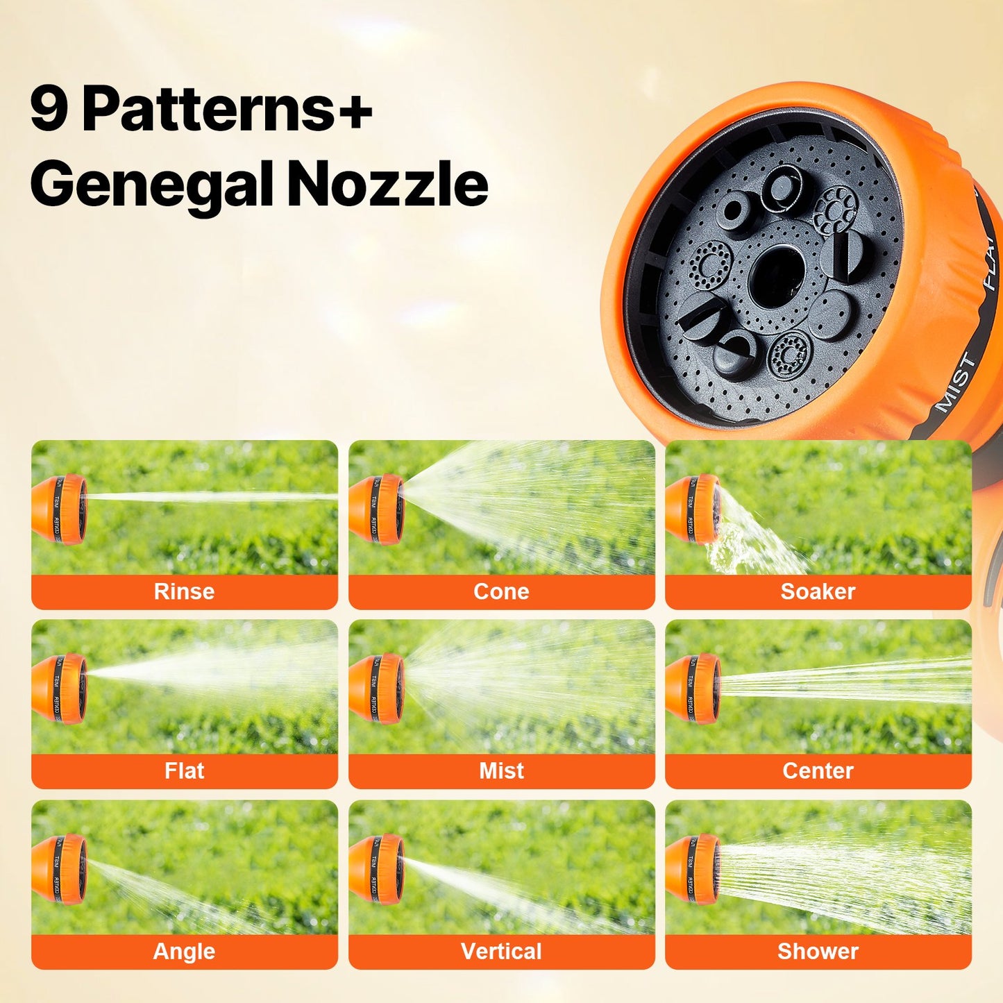 Infällbar trädgårdsslangrulle 1/2 tum x 98,43 fot väggmonterad slangrulle