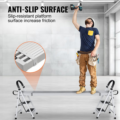 Arbetsplanka i aluminium Teleskoperande 6-9 fot 500 lb Kapacitet Ställningsplanka