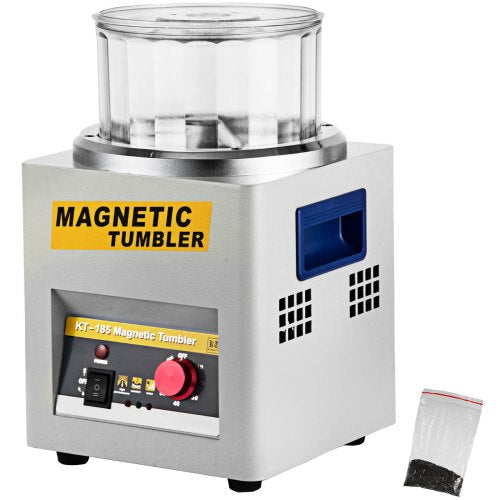 Magnetic Tumbler, 180mm Jewelry Polisher Tumbler,2000 RPM KT-185 Jewelry Polisher Finisher with Adjustable Direction and Time for Jewelry (185mm)