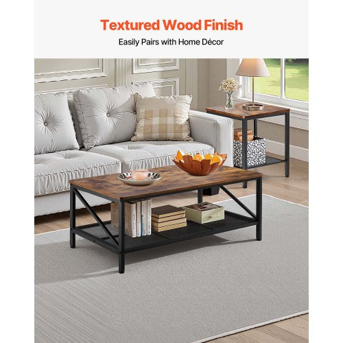 3-teiliges Wohnzimmertisch-Set 41,3 Zoll Couchtisch mit 2 Beistelltischen