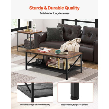 3-teiliges Wohnzimmertisch-Set 41,3 Zoll Couchtisch mit 2 Beistelltischen