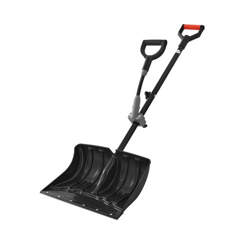 Snow Shovel for Driveway, 18 in Wide Plastic Snow Shovel with Assist D-shaped Handles, Non Slip Grip, Large Capacity Snowplow Shovels, Lightweight Snows Removal Tool for Garden Car Camping