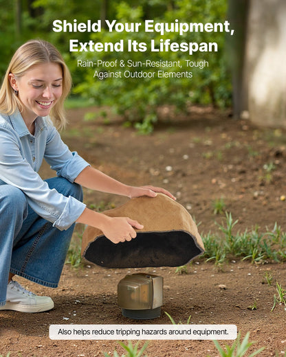 Faux Rock Cover, Outdoor Fake Rock Well Pump Cover, Realistic Natural Texture, Lightweight & Weather-Resistant Artificial Boulder for Landscaping Garden Yard Décor, Sand Yellow, Small Size