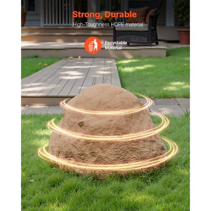 Konststensskydd, Konststensskydd för Utomhusbruk, Realistisk Naturlig Textur, Lätt & Väderbeständig Konststen för Landskapsarkitektur Trädgårdsdekoration, Sandbrun, Mellanstorlek |  EU