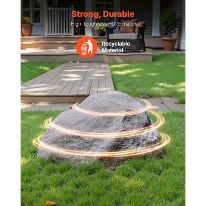 Konststensskydd, Konststensskydd för Utomhusbruk, Realistisk Naturlig Textur, Lätt & Väderbeständig Konststen för Landskapsarkitektur Trädgårdsdekoration, Mörkgrå, Mellanstorlek |  EU