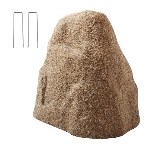 Faux Rock Cover, Outdoor Fake Rock Well Pump Cover, Realistic Natural Texture, Lightweight & Weather-Resistant Artificial Boulder for Landscaping Garden Yard Décor, Sandy Brown, Small Size