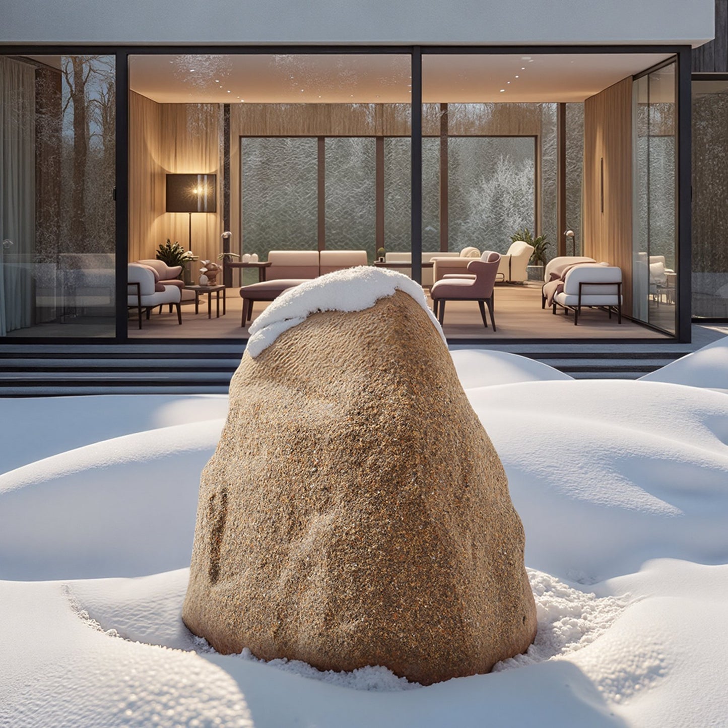 Faux Rock Cover, Outdoor Fake Rock Well Pump Cover, Realistic Natural Texture, Lightweight & Weather-Resistant Artificial Boulder for Landscaping Garden Yard Décor, Sandy Brown, Small Size