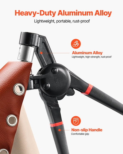 Grommet Tool Kit, 500 PCS 3/8 Inch Metal Eyelets Grommets in Gold and Silver, Eyelet Kit with Manual Grommet Press Pliers, Hole Punch, and Block, for Leather Tarp Shoes Crafts Fabric Belt