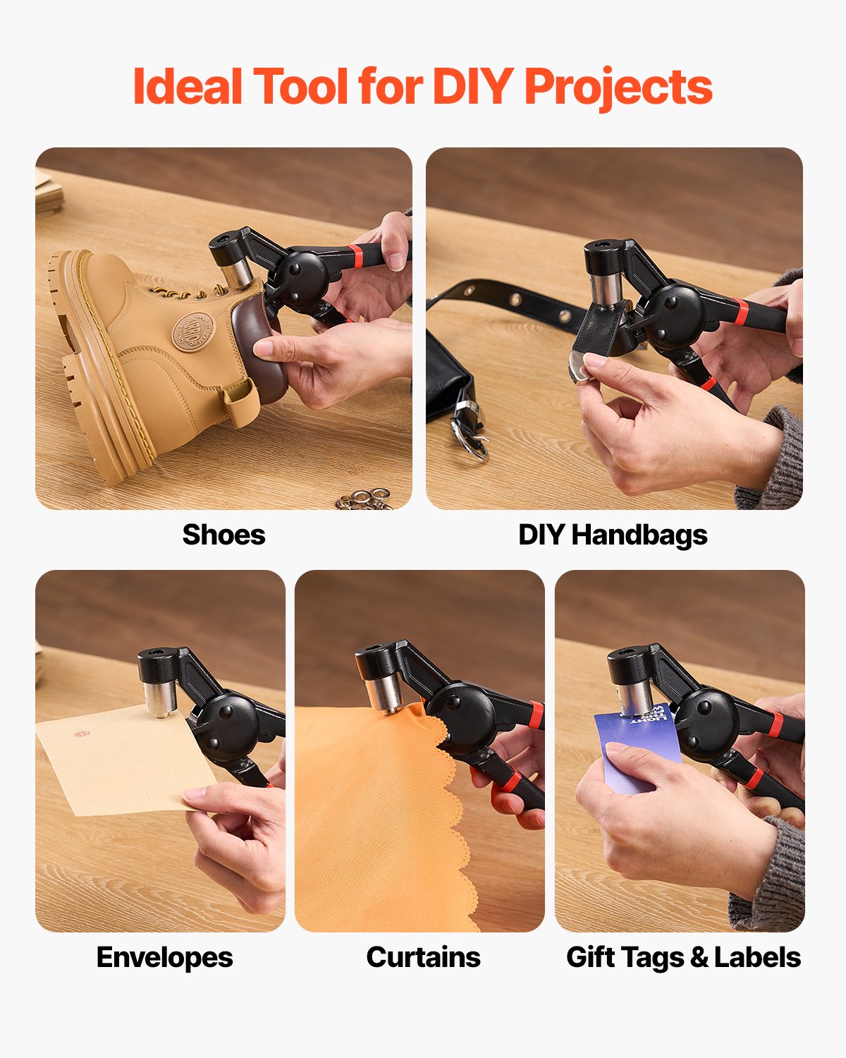 Grommet Tool Kit, 500 PCS 3/8 Inch Metal Eyelets Grommets in Gold and Silver, Eyelet Kit with Manual Grommet Press Pliers, Hole Punch, and Block, for Leather Tarp Shoes Crafts Fabric Belt