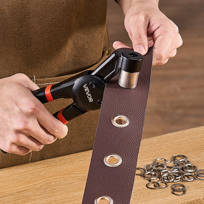 Grommet Tool Kit, 500 PCS 3/8 Inch Metal Eyelets Grommets in Gold and Silver, Eyelet Kit with Manual Grommet Press Pliers, Hole Punch, and Block, for Leather Tarp Shoes Crafts Fabric Belt