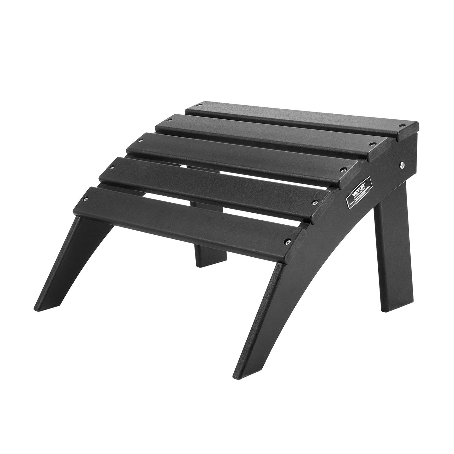 Adirondack Ottoman 18,7L x 19,7W x 13H Inch HDPE Folding Fotstöd Svart