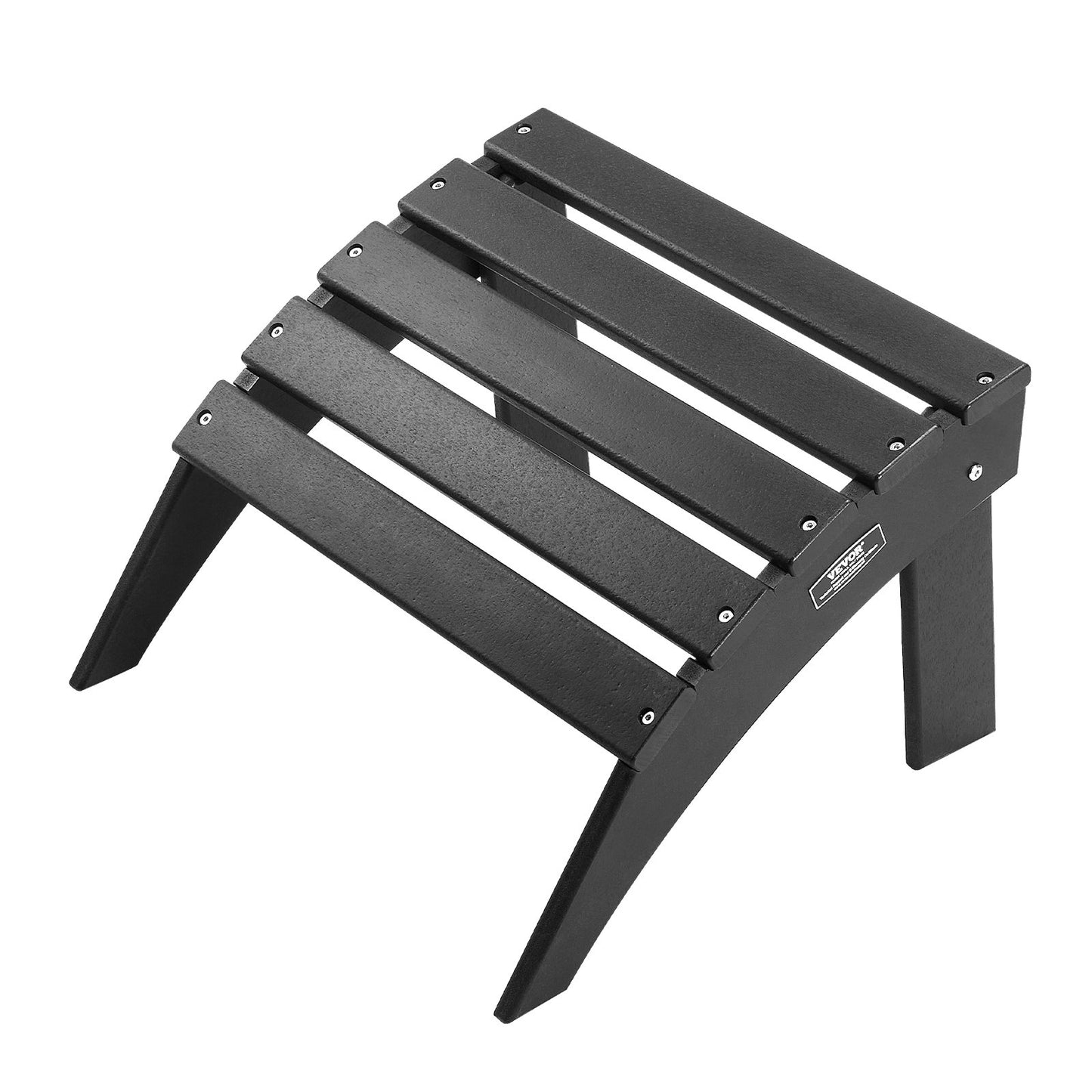 Adirondack Ottoman 18,7L x 19,7W x 13H Inch HDPE Folding Fotstöd Svart