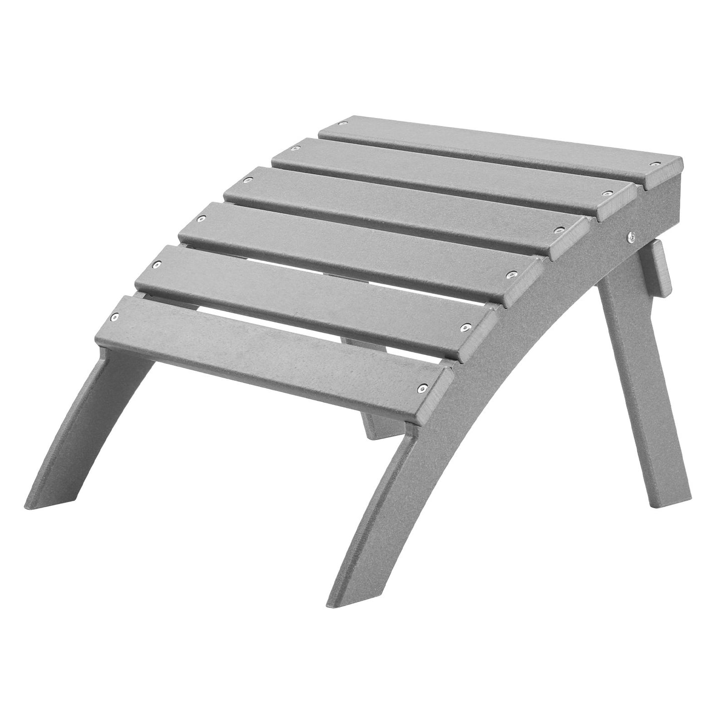 Adirondack Ottoman 21,5L x 18,9W x 14,8H tum HDPE fällbart fotstöd grått