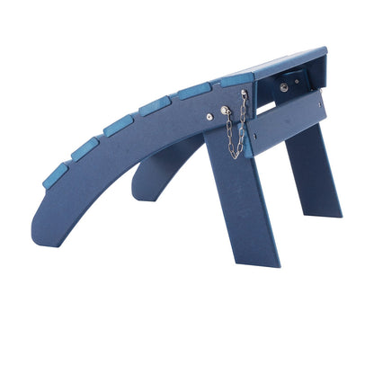 Adirondack Ottoman 2 set 18,7L x 18,9W x 13,8H tum HDPE Fotstöd Blå