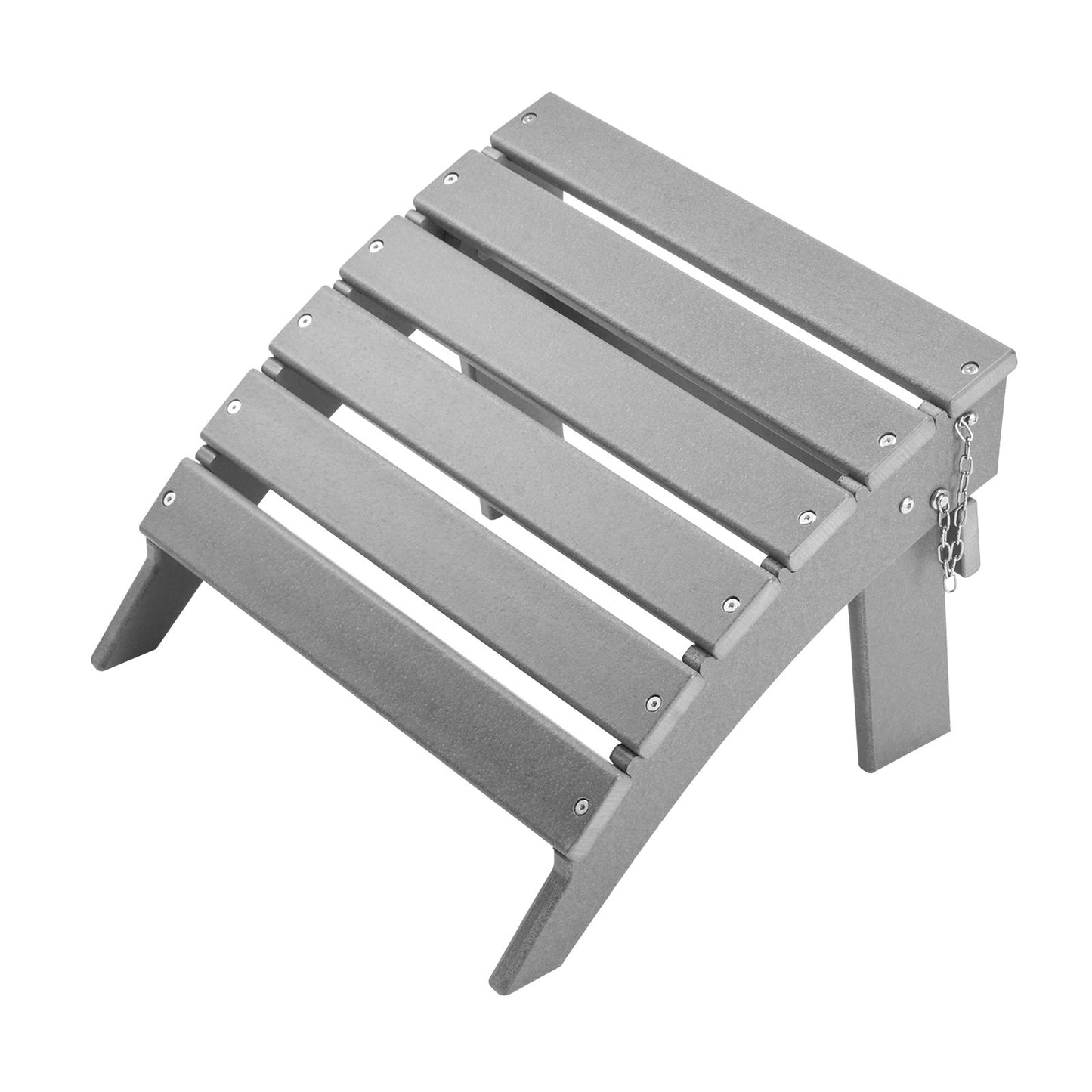 Adirondack Ottoman 16,9L x 18,9W x 13H tum HDPE fällbart fotstöd grått