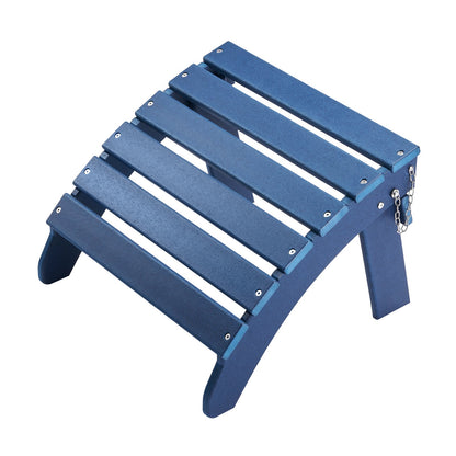 Adirondack Ottoman 18,7L x 18,9W x 13,8H tum HDPE fällbart fotstöd Blå