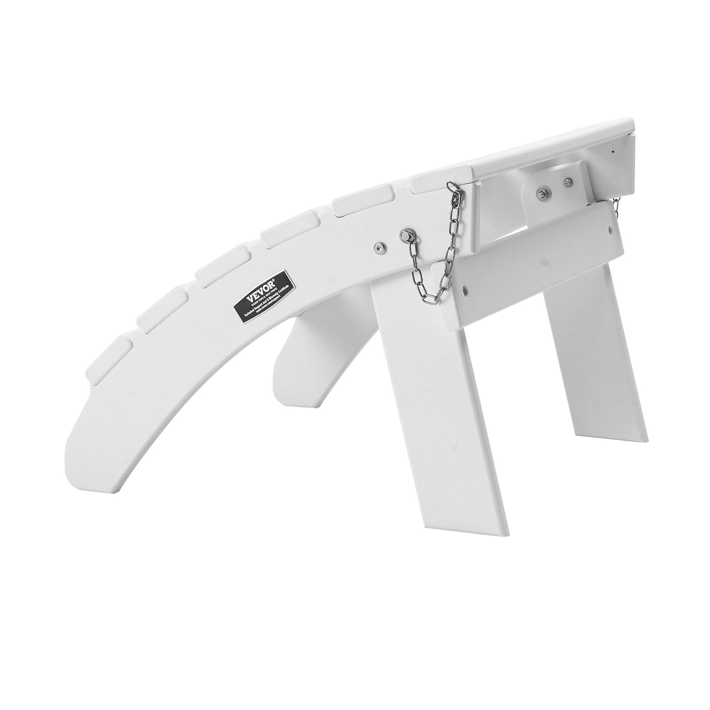 Adirondack Ottoman 17,7L x 19,7B x 13,8H Zoll HDPE Klappbare Fußstütze Weiß