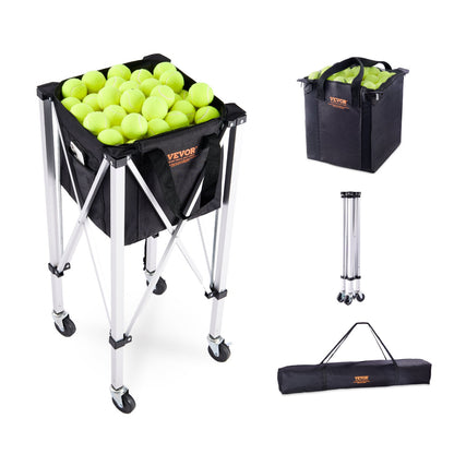 Tennisboll Hopper Basket Undervisning Tennisbollvagn med hjul 150 bollar