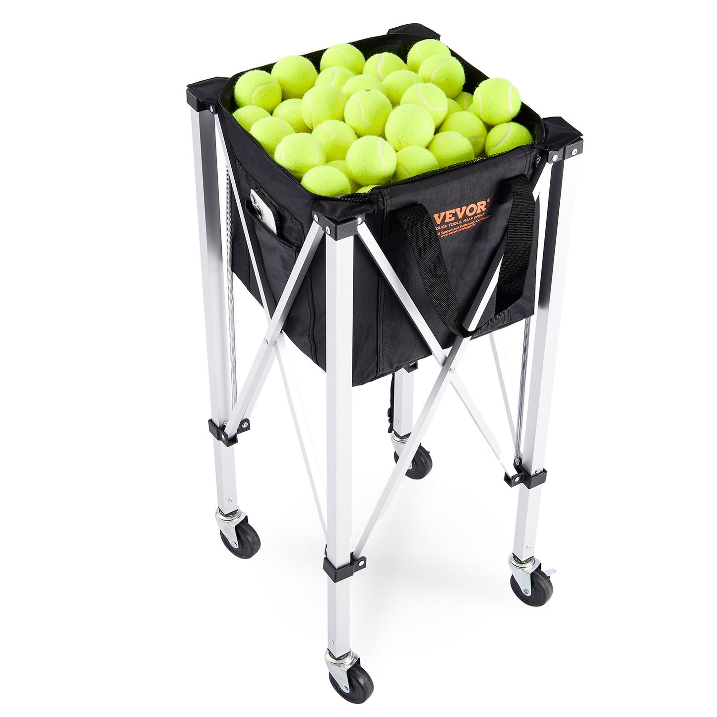 Tennisboll Hopper Basket Undervisning Tennisbollvagn med hjul 150 bollar