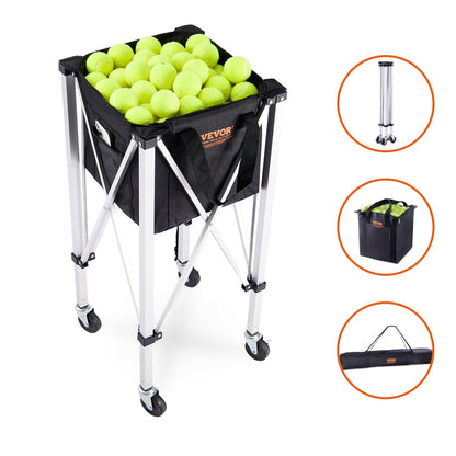 Tennisboll Hopper Basket Undervisning Tennisbollvagn med hjul 150 bollar