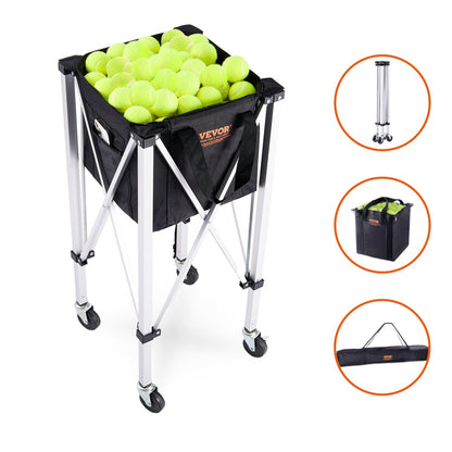 Tennisboll Hopper Basket Undervisning Tennisbollvagn med hjul 180 bollar