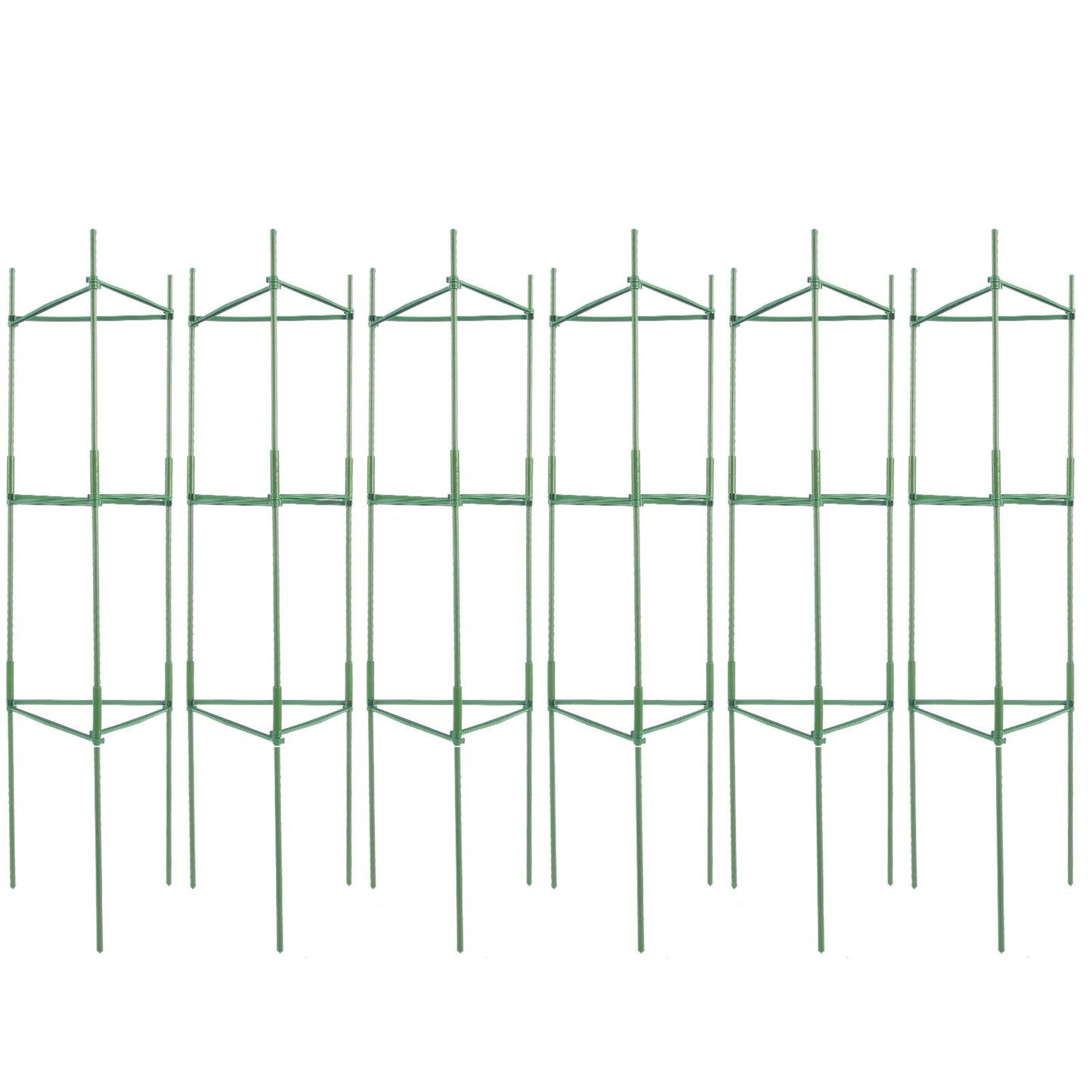 6-pack tomatburar för trädgård 48" stödbur för tomatplantor
