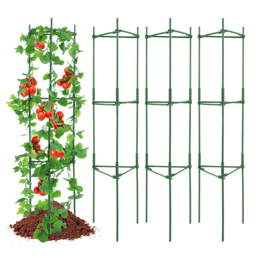 4-pack tomatburar för trädgård 63" stödbur för tomatplantor
