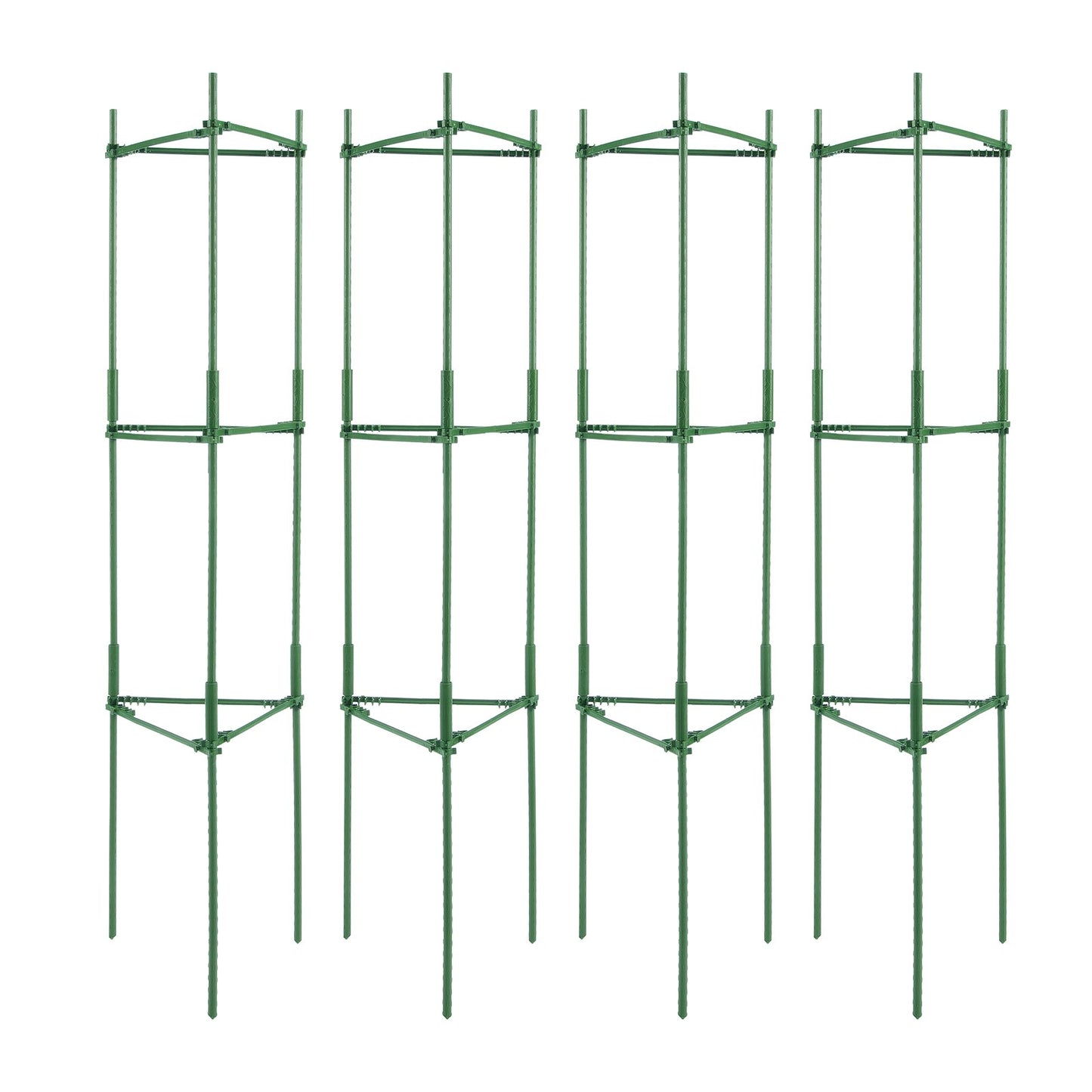 4-pack tomatburar för trädgård 63" stödbur för tomatplantor