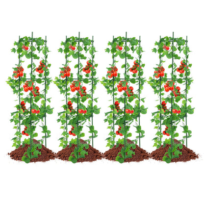 4-pack tomatburar för trädgård 63" stödbur för tomatplantor