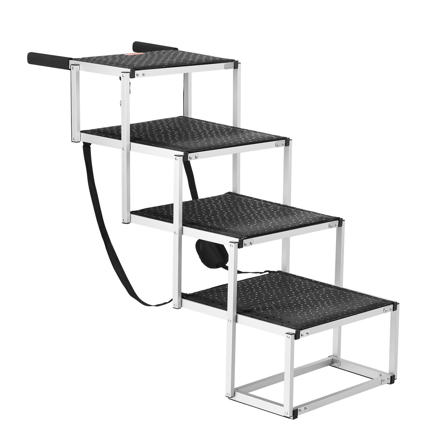Hundetreppe für Autos, 4-stufige, faltbare Hundetreppe, Aluminium, belastbar bis zu 250 lbs