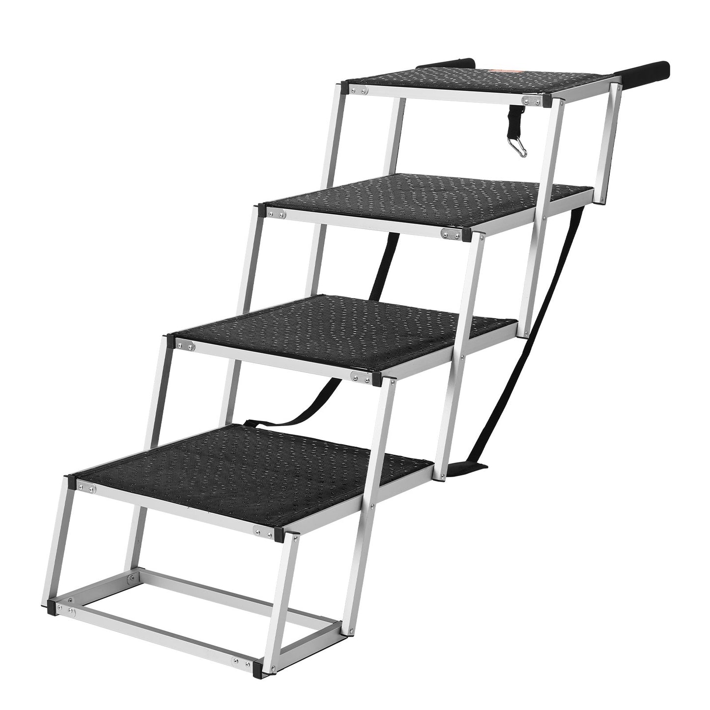 Hundetreppe für Autos, 4-stufige, faltbare Hundetreppe, Aluminium, belastbar bis zu 250 lbs