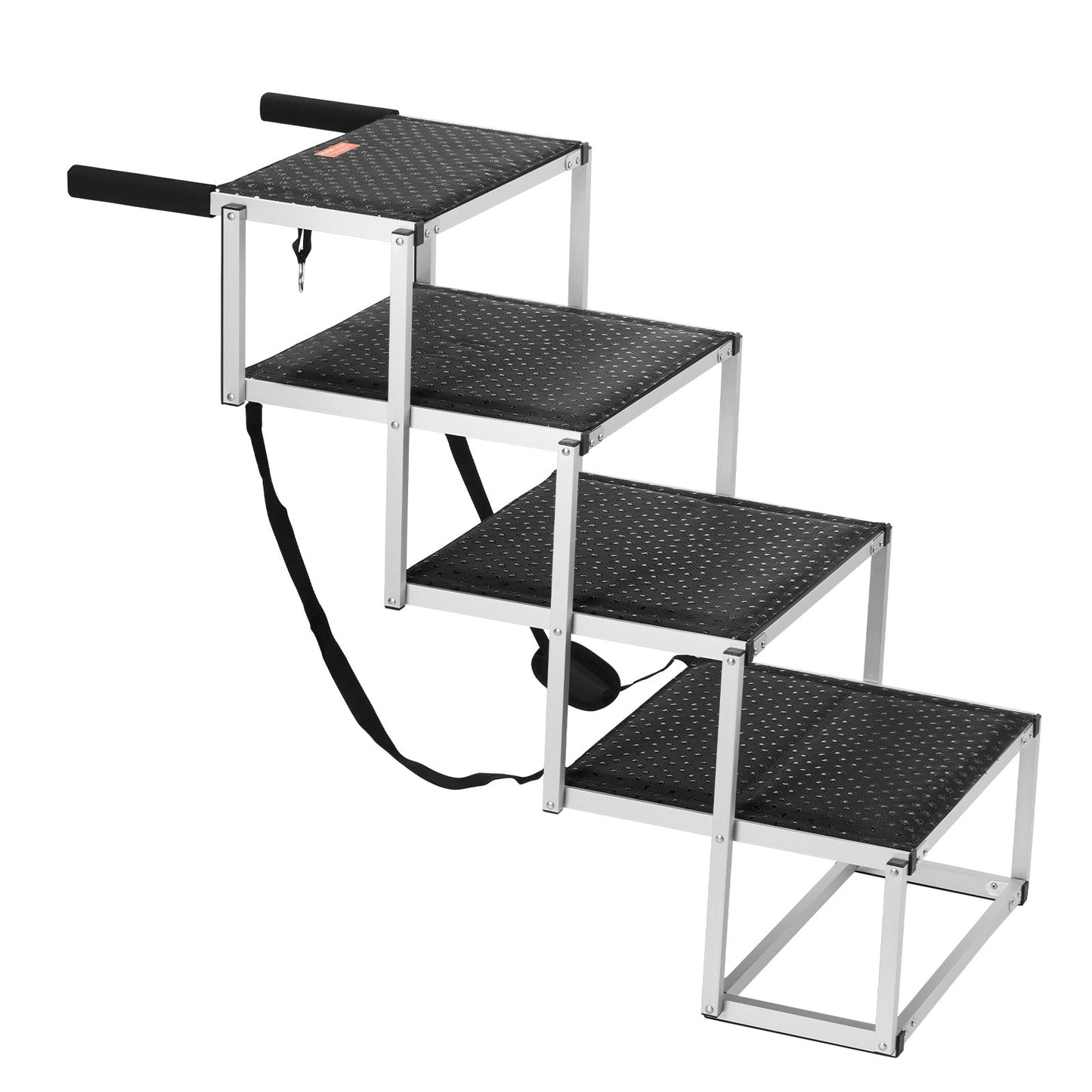 Hundetreppe für Autos, 4-stufige, faltbare Hundetreppe, Aluminium, belastbar bis zu 250 lbs