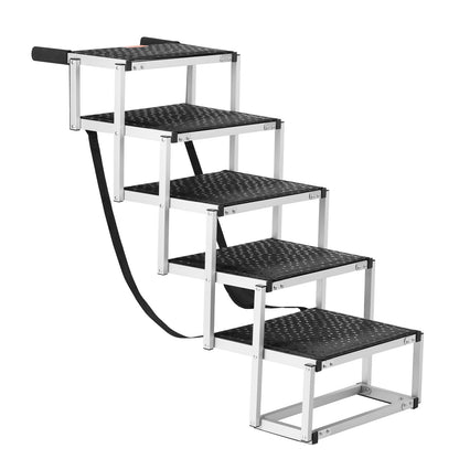 Hundetreppe für Autos 5-stufige faltbare Hundetreppe Aluminium Belastungen bis zu 150 lbs