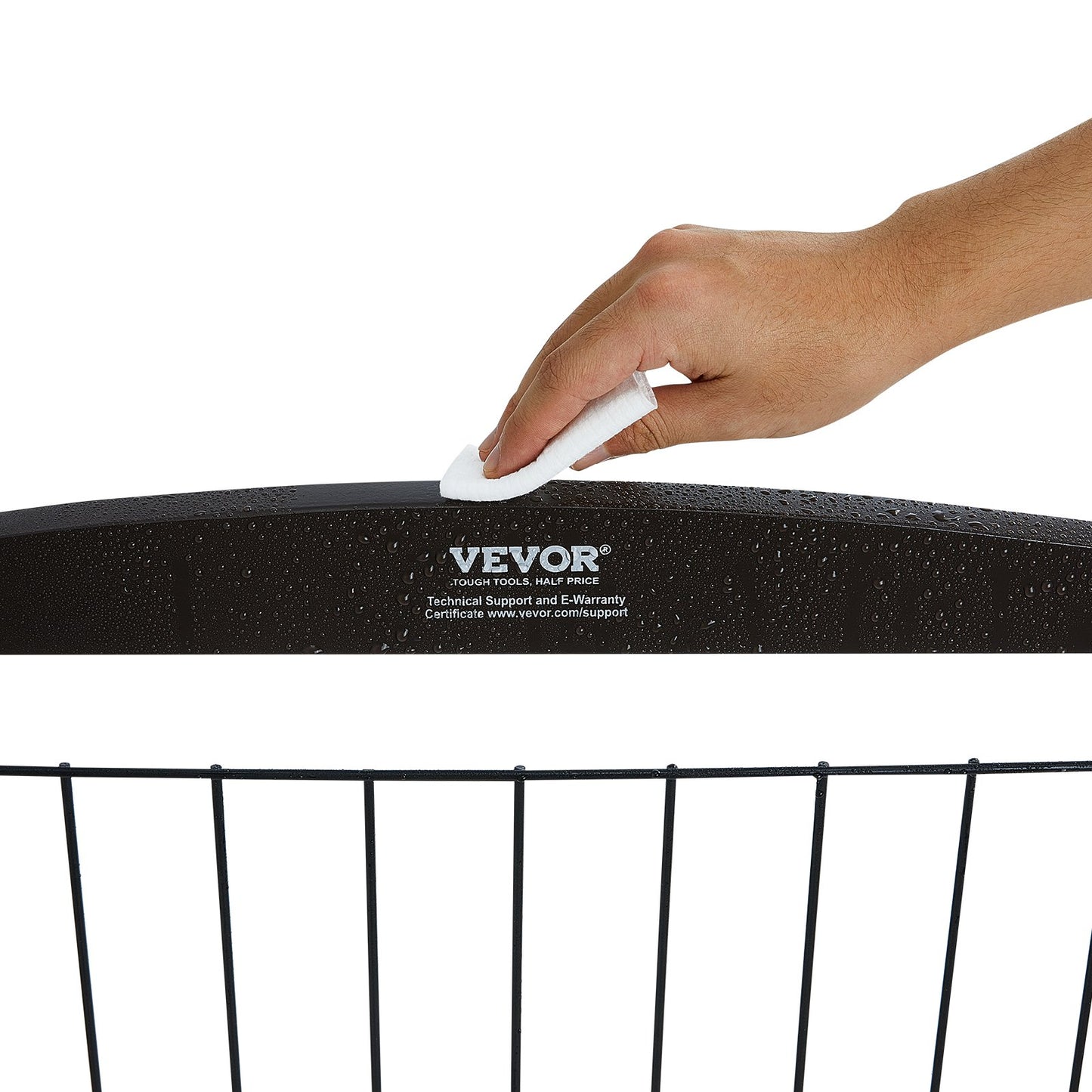 Fristående Dog Gate 32x96,5 tum Fristående Pet Gate Vikbar Brun