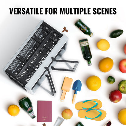 Faltbarer Einkaufswagen Tragbarer Lebensmittelkorb 3-teilig 16L mit Griff