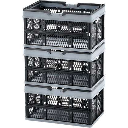 Faltbarer Einkaufswagen Tragbarer Lebensmittelkorb 3-teilig 16L mit Griff