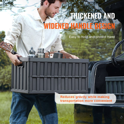 Zusammenklappbare Aufbewahrungsbehälter mit Deckel, 65 l, 3er-Pack, zusammenklappbare Kunststoffboxen mit Griffen, große, robuste Behälter für Kleidung, Spielzeug, Bücher, Snacks, Schuhe und Lebensmittel