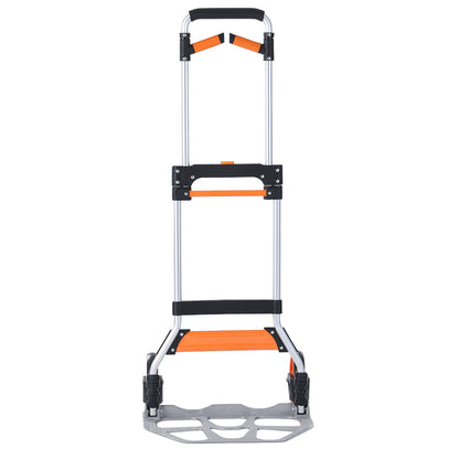 Folding Hand Truck, 309 lbs Load Capacity, Aluminum Portable Cart, Convertible Hand Truck and Dolly with Telescoping Handle and PP+TPR Wheels, Ultra Lightweight Super Strong for Moving Warehouse