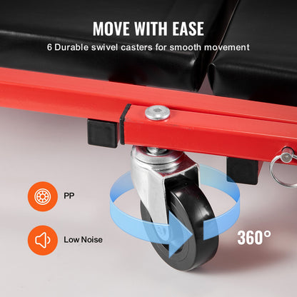 36 Zoll faltbarer Z-Garage-Creeper, mechanischer Creeper-Hocker, 300 lbs Kapazität