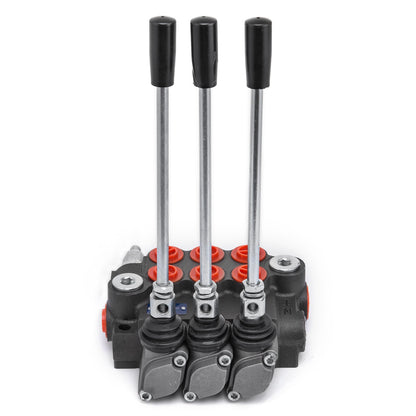 3-Spulen-Hydrauliksteuerventil, Hydraulikventil Unibody 3-Spulenventil, Hydraulisches Wegeventil 11gpm 40L Doppeltwirkender Zylinder